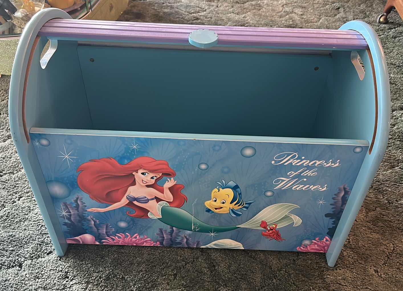 Photo 1 of DISNEY THE LITTLE MERMAID "PRINCESS OF THE WAVES" ROLL-TOP TOY BOX