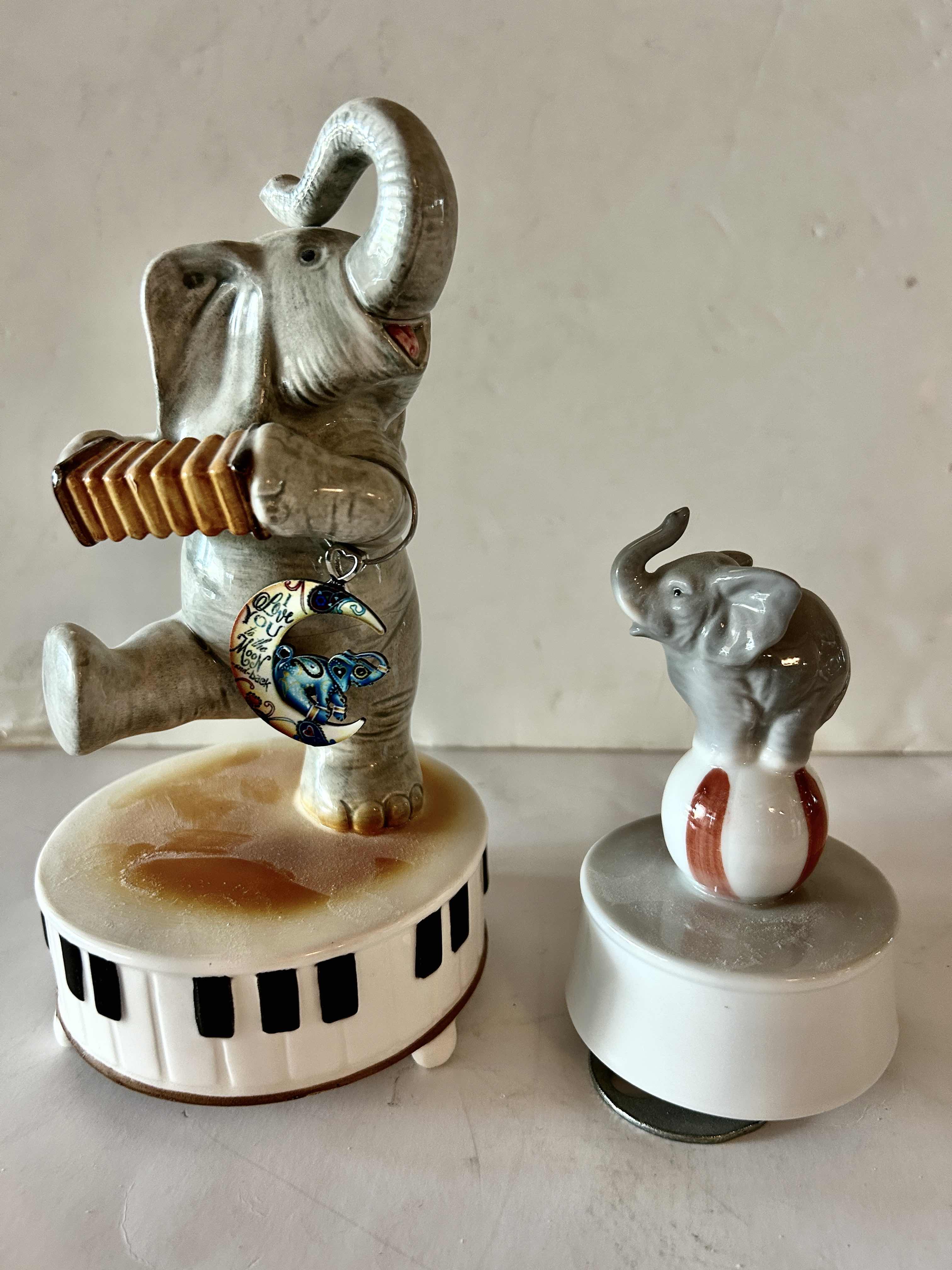 Photo 1 of 2 - ELEPHANT MUSIC BOXES (TALLEST H8.25”)