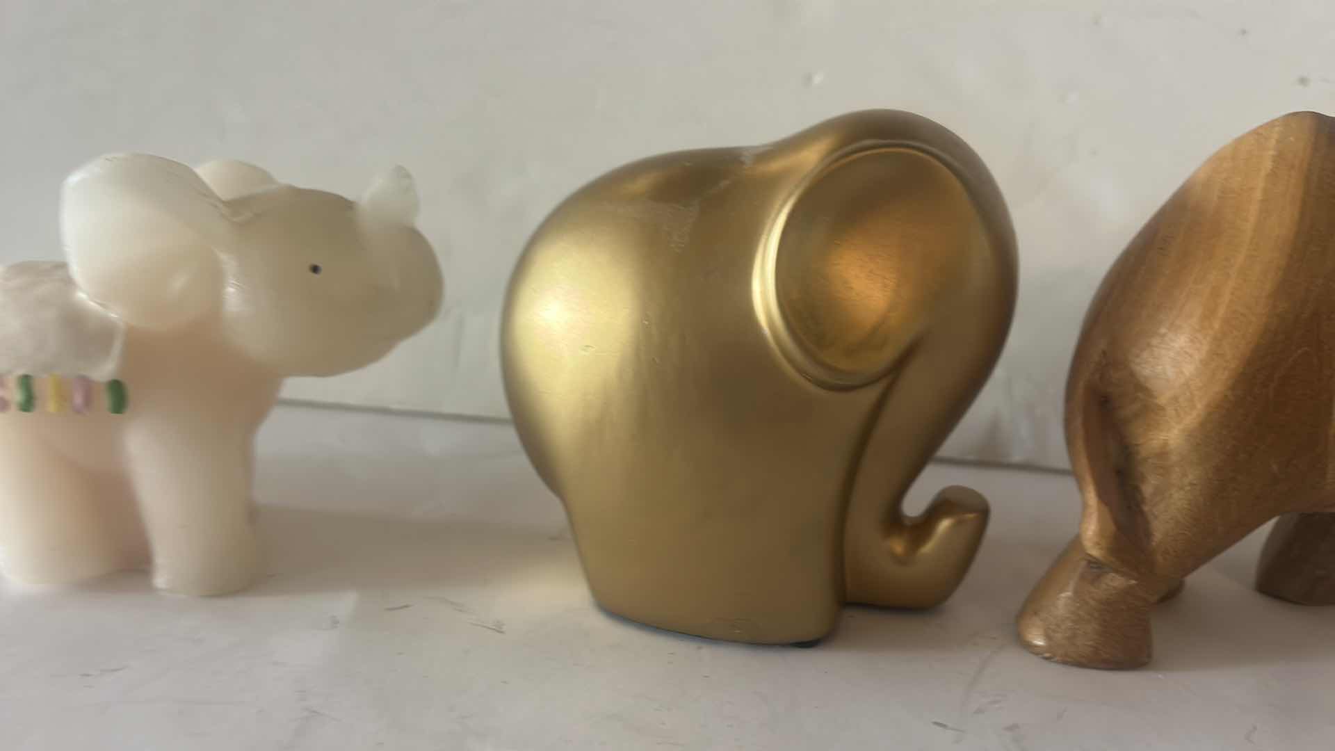 Photo 1 of 5 - ELEPHANT FIGURINES ( TALLEST 4”)