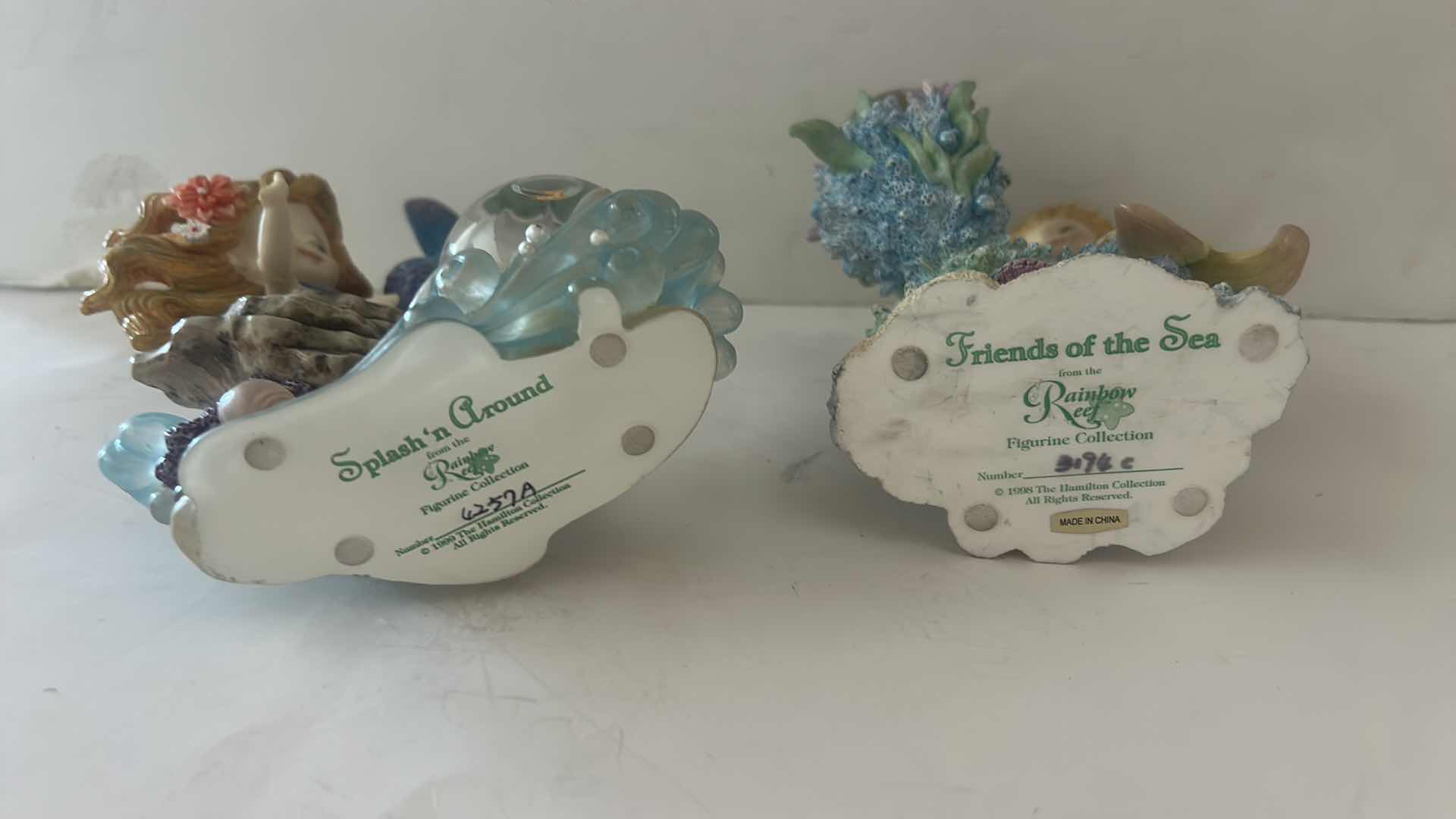 Photo 1 of 2 VINTAGE HAMILTON COLLECTION RAINBOW REEF HAND-PAINTED MERMAID FIGURINES