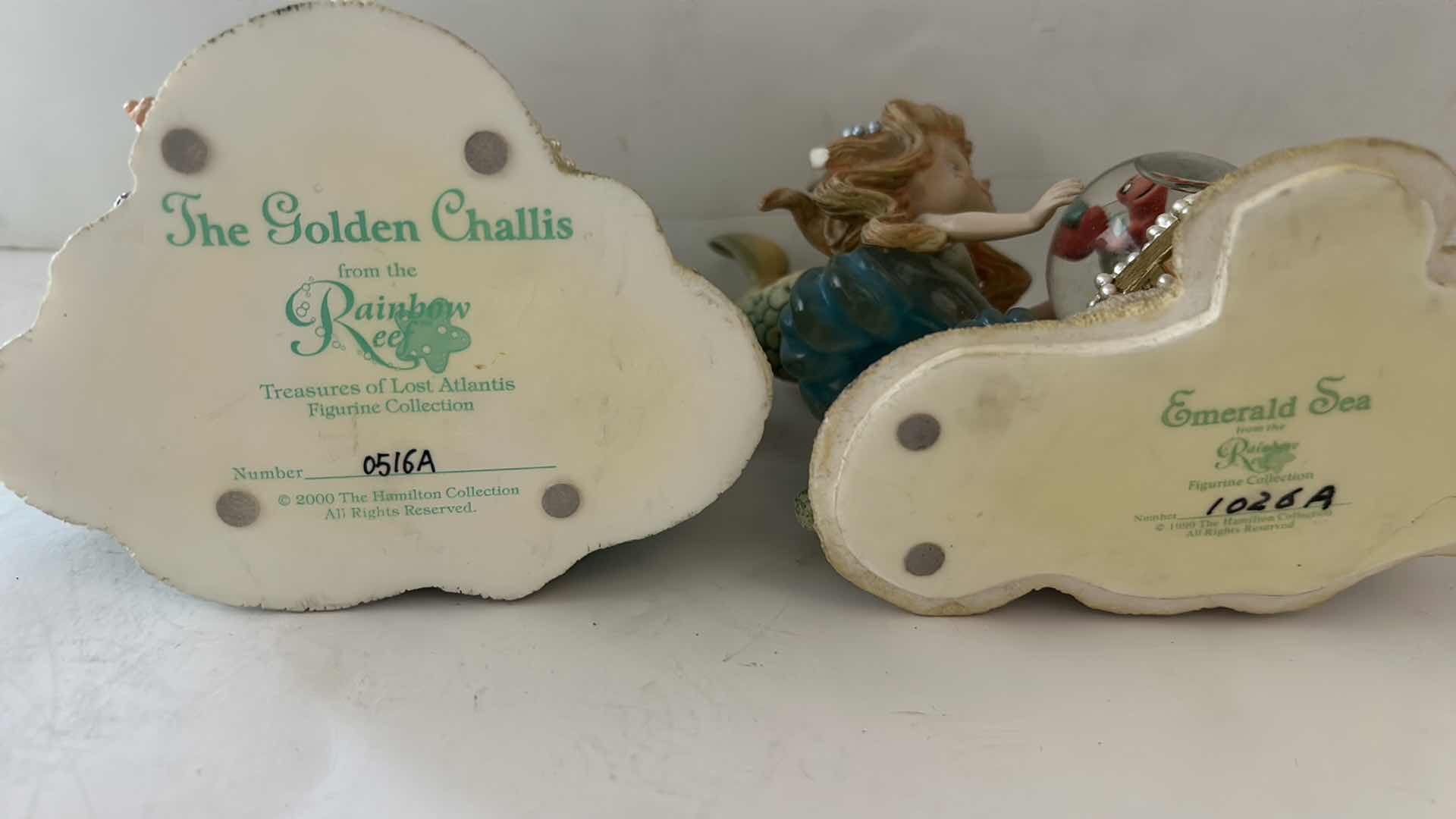 Photo 1 of 2 VINTAGE HAMILTON COLLECTION RAINBOW REEF HAND-PAINTED MERMAID FIGURINES