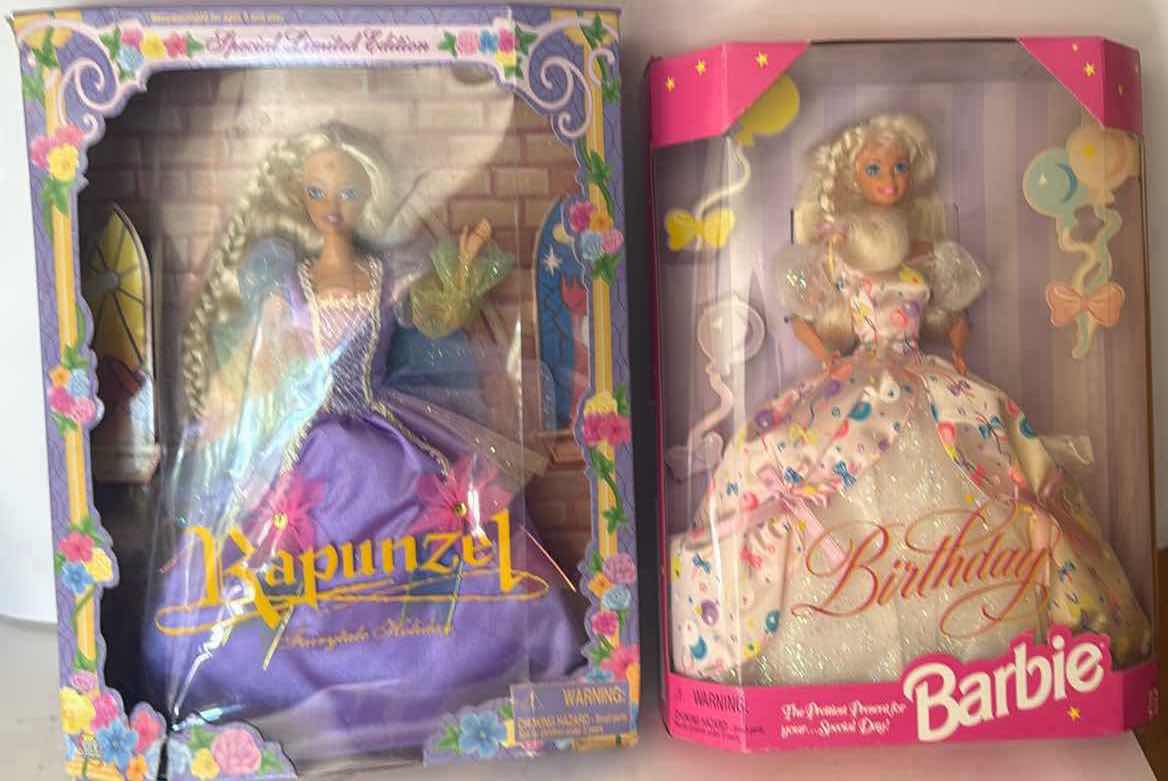 Photo 1 of 2- NIB RAPUNZEL & BIRTHDAY BARBIE $50