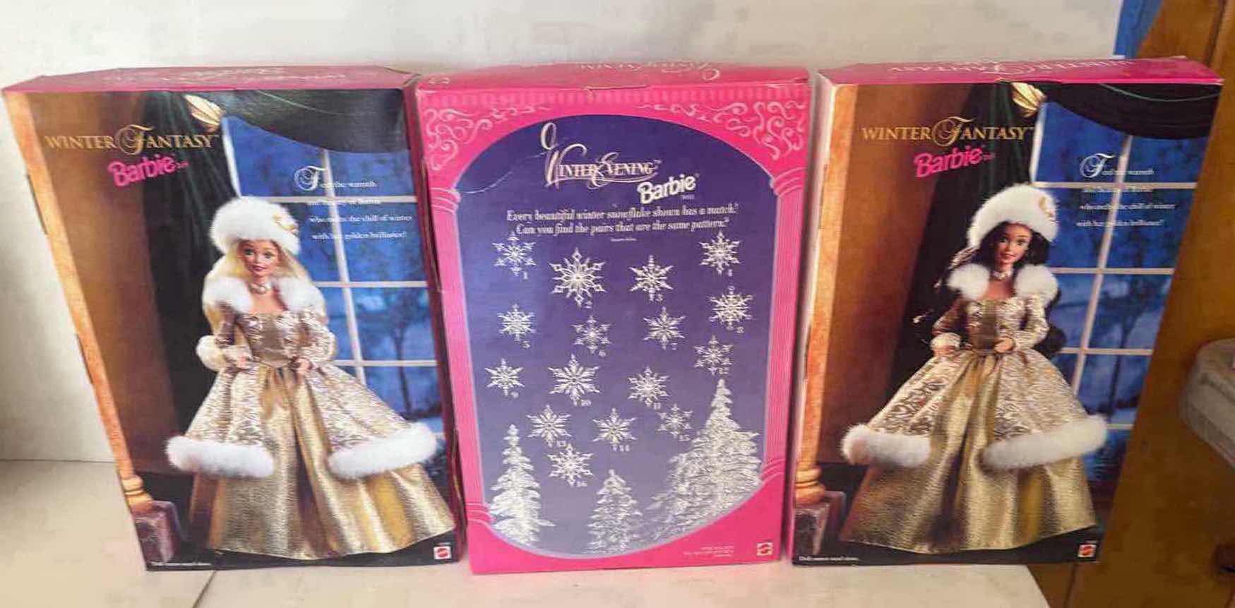 Photo 1 of 3- NIB WINTER FANTASY BARBIES
