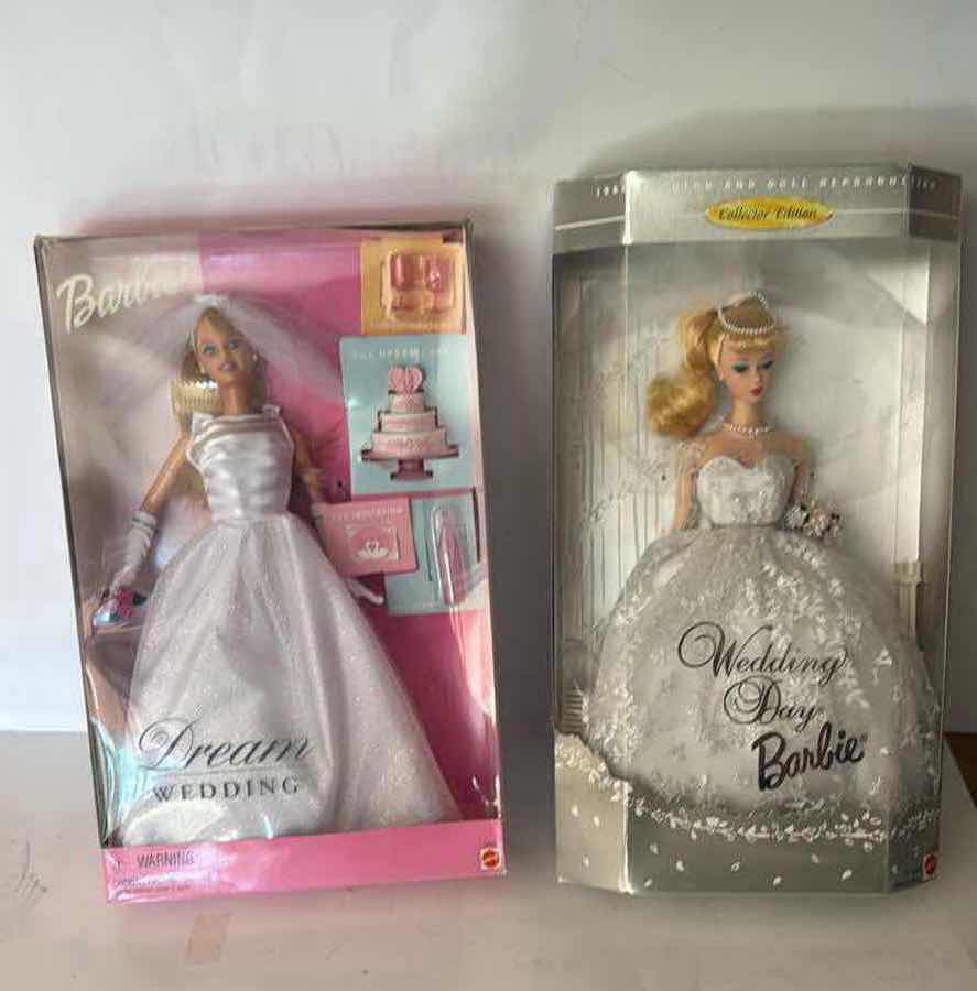 Photo 1 of 2- NIB WEDDING BARBIES $60