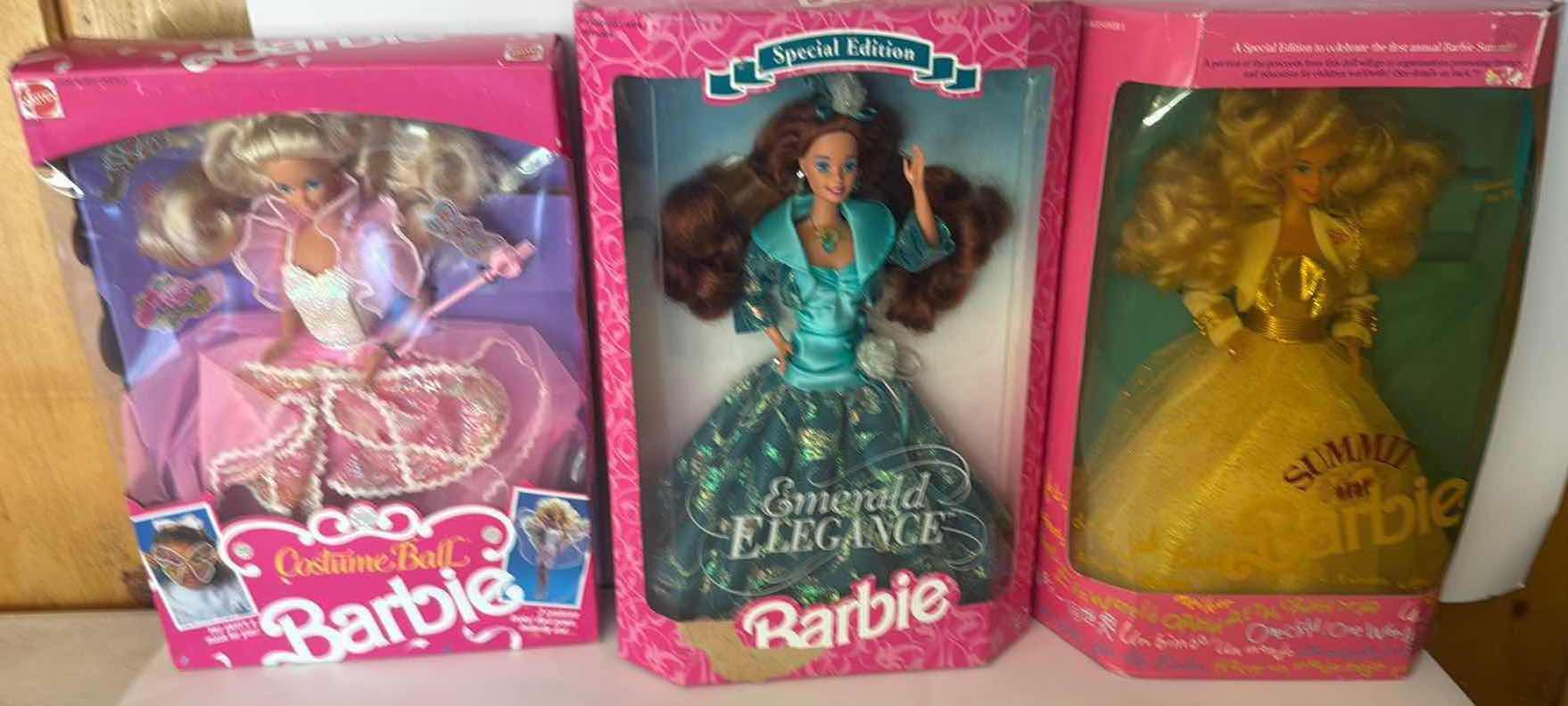 Photo 1 of 3- NIB SUMMIT/COSTUME BALL/ELEGANCE BARBIES $75