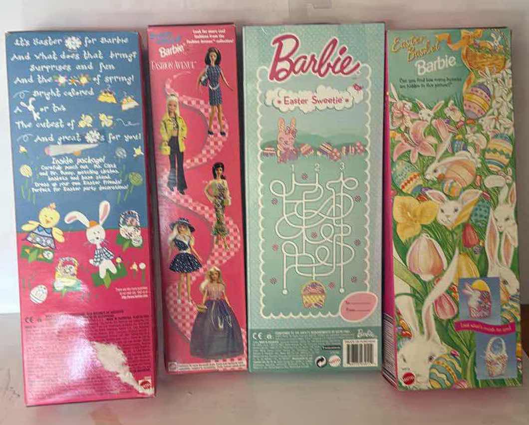 Photo 1 of 4- NIB BARBIE DOLLS EASTER & PLAID