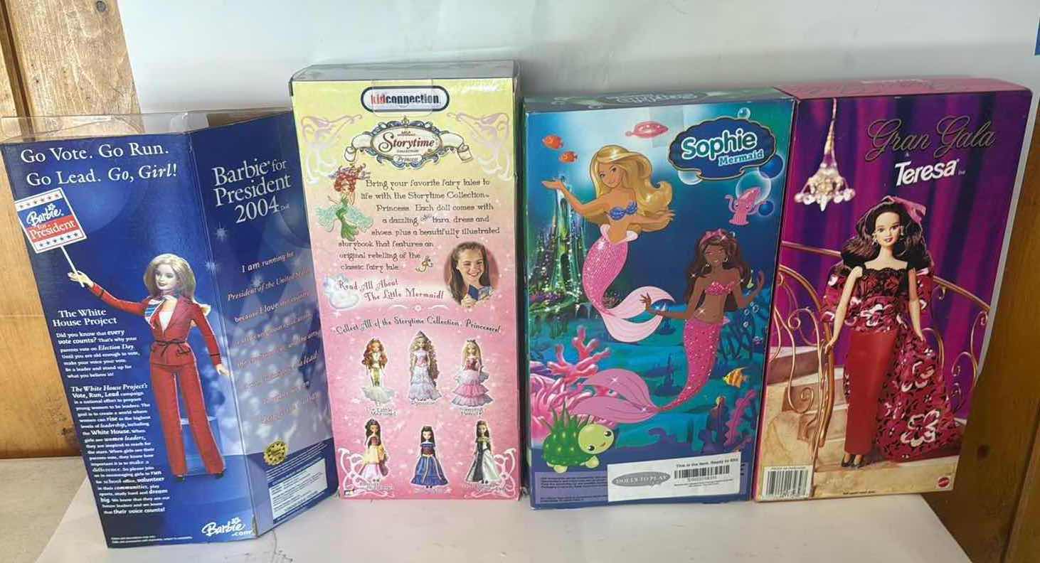 Photo 1 of 4- NIB BARBIES & MERMAID DOLLS $80