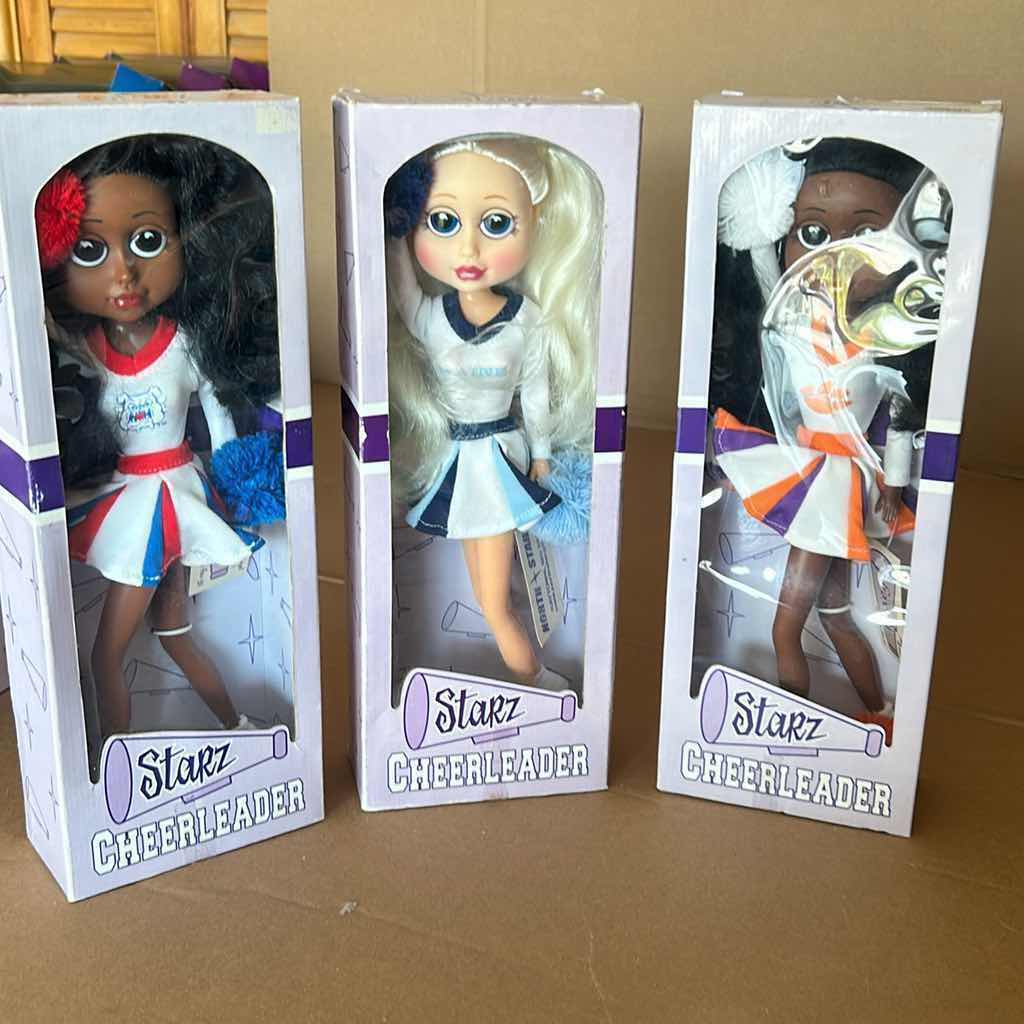 Photo 1 of 3-NIB NORTH STAR COLLEGE CHEERLEADER DOLLS