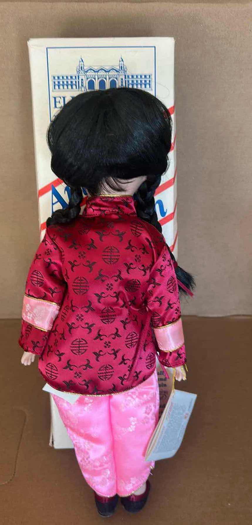 Photo 1 of NIB VINTAGE MUSICAL PORCELAIN DOLL 16" FROM HERITAGE MINT AMERICAN DREAMS " USHI" FROM CHINA IN ORIGINAL BOX