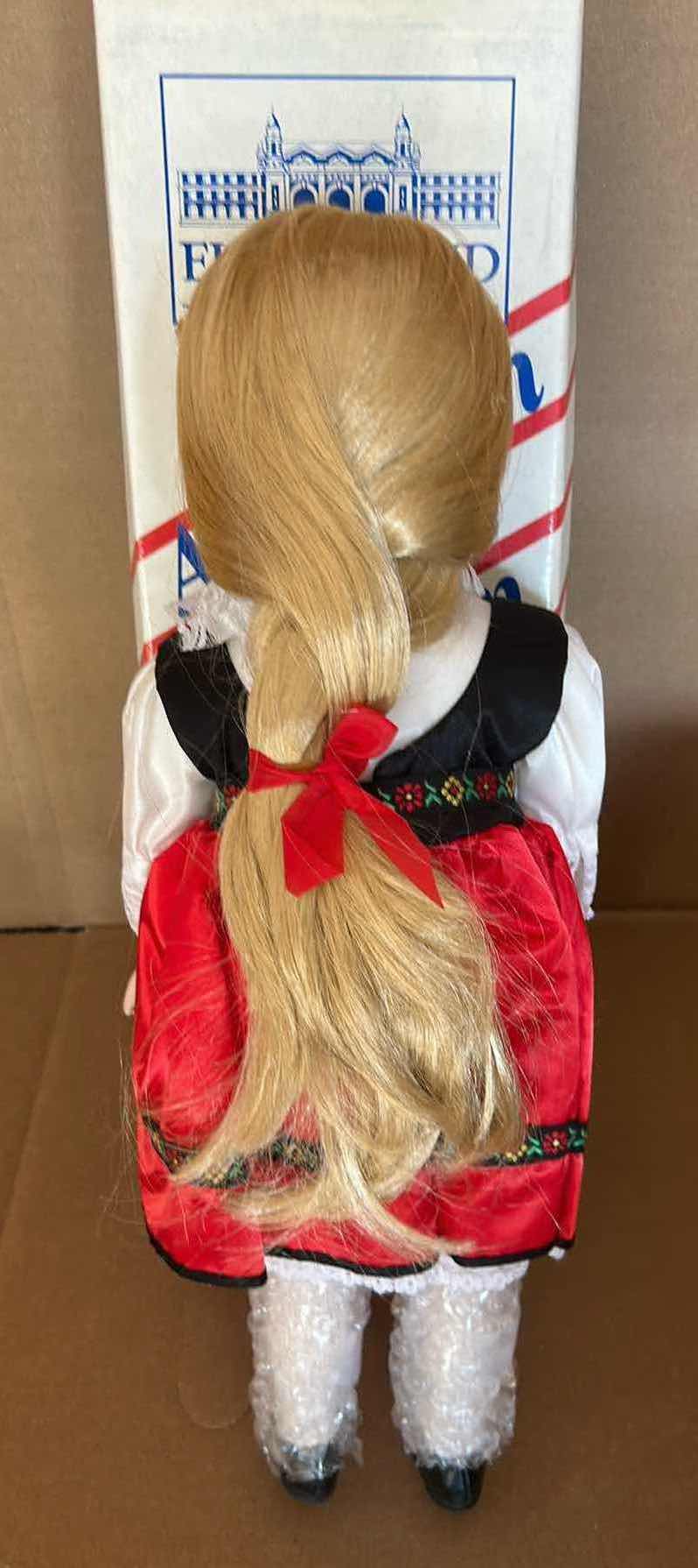 Photo 1 of VINTAGE MUSICAL PORCELAIN DOLL 16" FROM HERITAGE MINT AMERICAN DREAMS " LIDA" FROM CZECHOSLOVAKIA IN ORIGINAL BOX $35