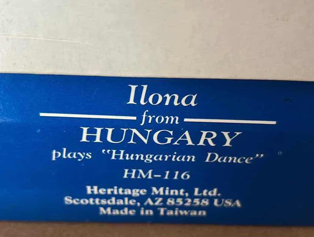 Photo 1 of VINTAGE MUSICAL PORCELAIN DOLL 16" FROM HERITAGE MINT AMERICAN DREAMS "ILONA" FROM HUNGARY IN ORIGINAL BOX