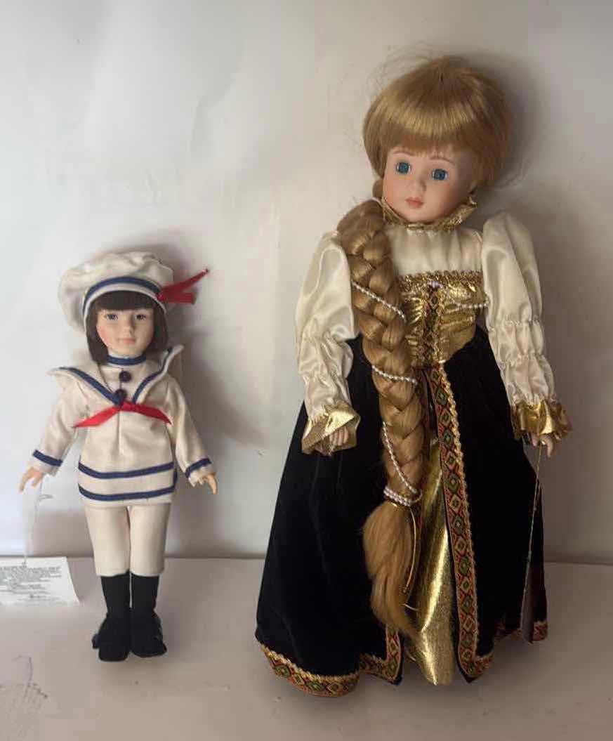 Photo 1 of 2- EFFANBEE SAILOR GIRL & RAPUNZEL PORCELAIN DOLLS
