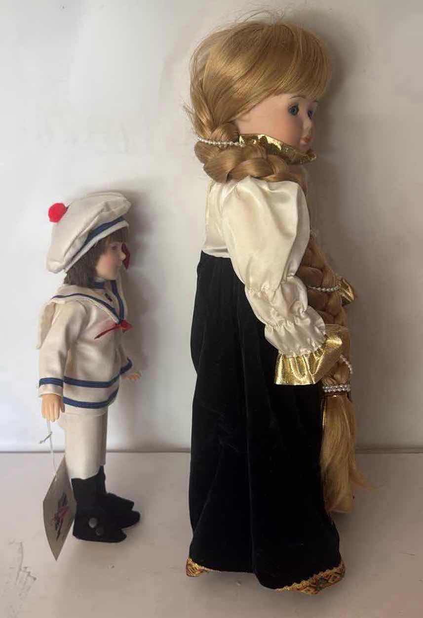 Photo 1 of 2- EFFANBEE SAILOR GIRL & RAPUNZEL PORCELAIN DOLLS