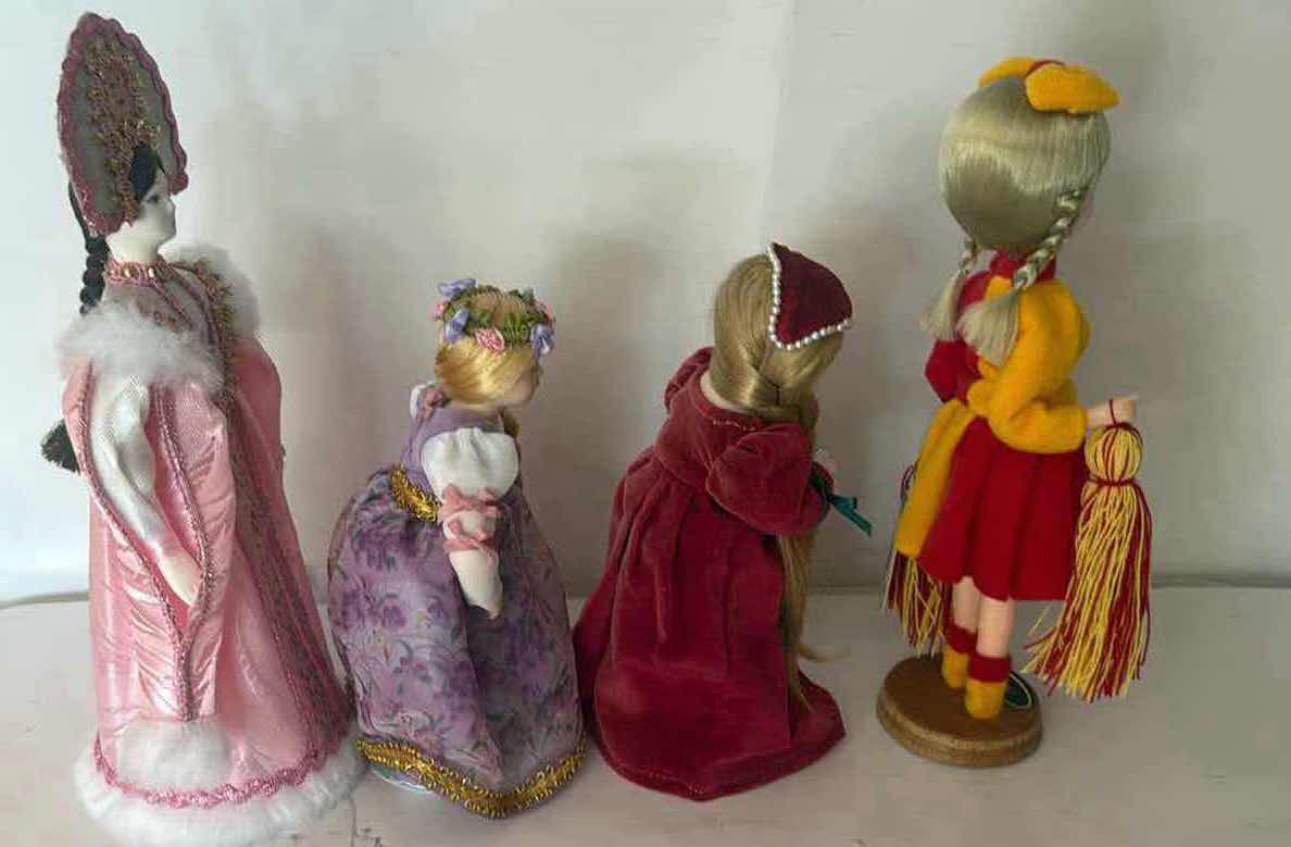 Photo 1 of 4-VINTAGE COLLECTIBLE DOLLS (H 8” / 10”)
