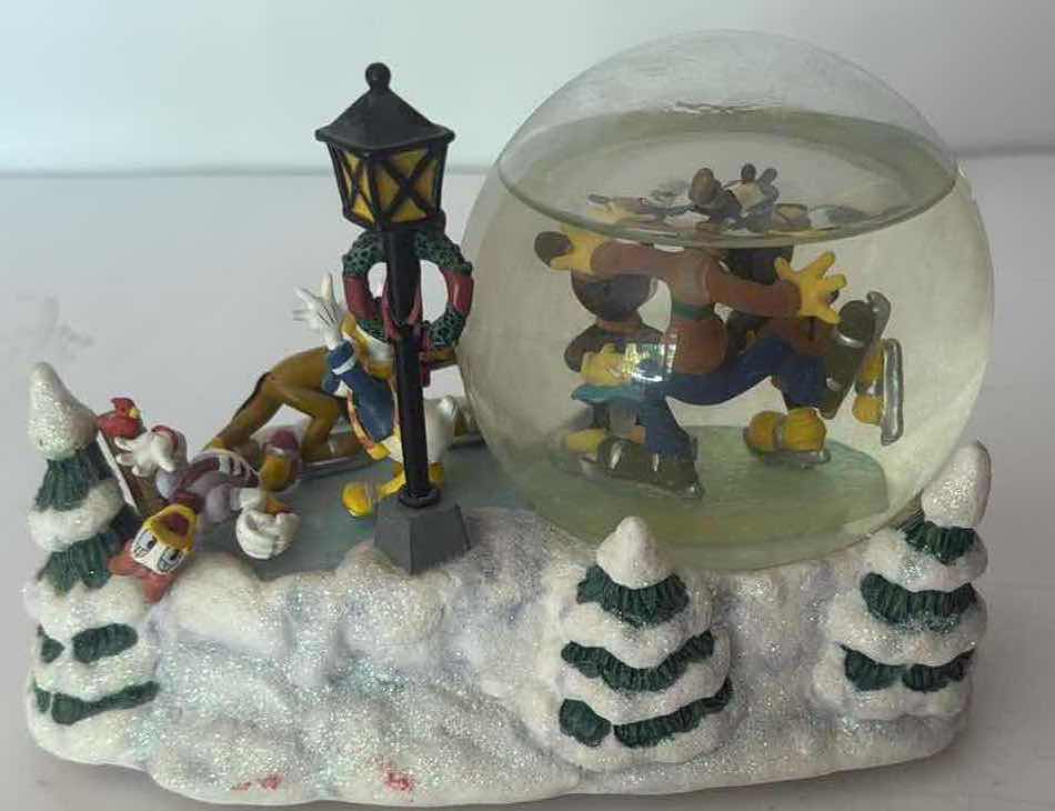Photo 1 of DISNEY MICKEY AND FRIENDS MUSICAL SNOWGLOBE WINTER WONDERLAND H 6” W 8”$40