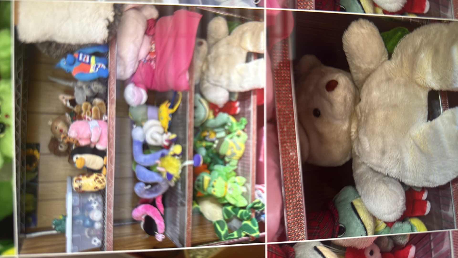Photo 1 of CONTENTS OF 3 SHELVES-STUFFED
ANIMALS