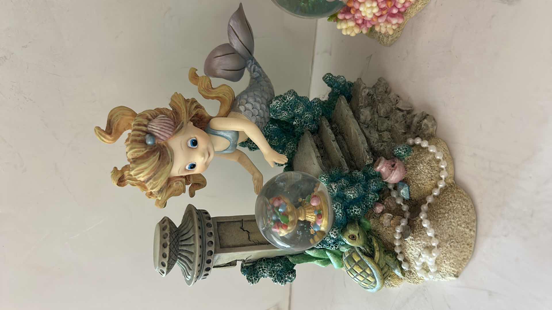 Photo 1 of 2-VINTAGE HAMILTON COLLECTION RAINBOW REEF HAND-PAINTED MERMAID FIGURINES