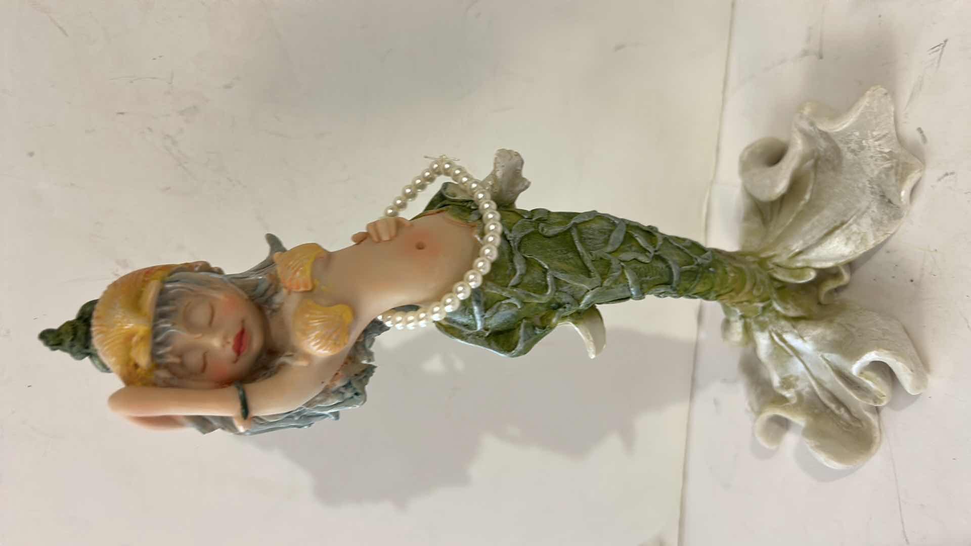 Photo 1 of HAND-CRAFTED FANTASY ART MERMAID & RESIN MERMAID FIGURINE H8”