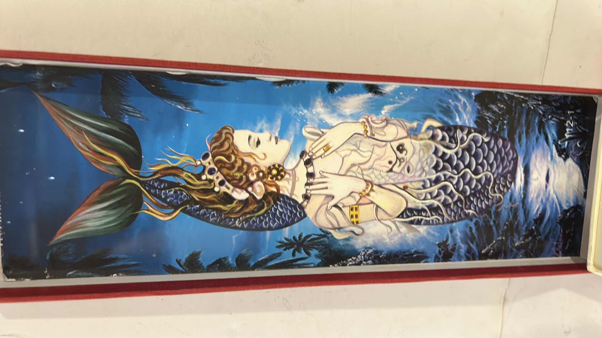Photo 1 of DECORATIVE SUNKEN TREASURES FANTASY DISPLAY DAGGER WITH PAINTED MERMAID, H12.25”