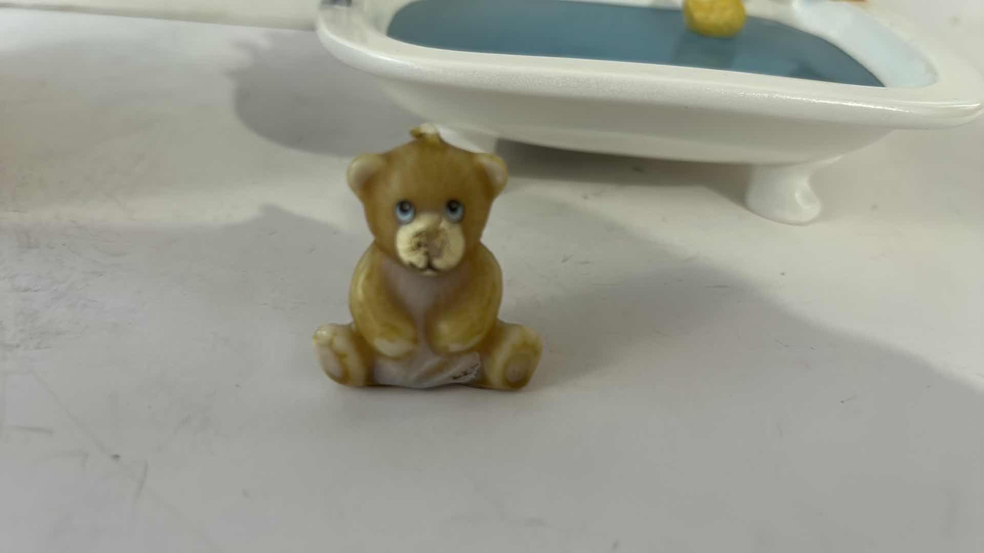 Photo 1 of CHERISHED TEDDIES FIGURINE AND TEDDY BEAR IN BATHTUB CANDLE