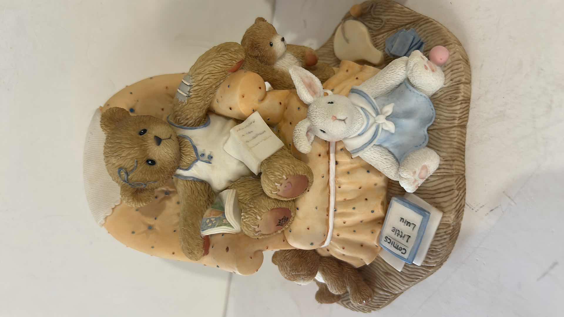 Photo 1 of CHERISHED TEDDIES FIGURINE AND TEDDY BEAR IN BATHTUB CANDLE