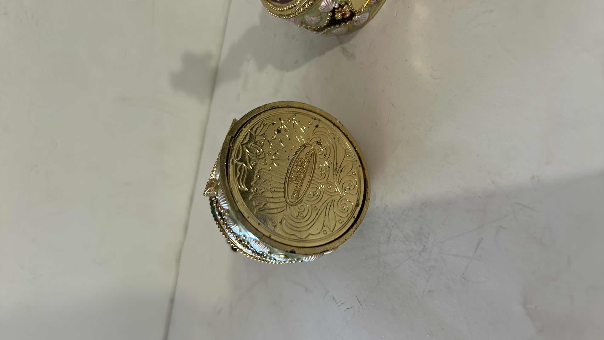 Photo 1 of 2- JEWELED AND ENAMELED MERMAID MUSIC BOXES H5”