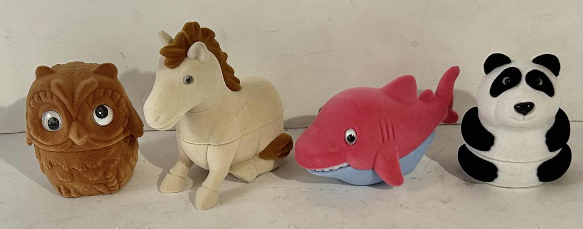 Photo 1 of 4- NOVELTY ANIMAL SHAPED TRINKET BOXES WITH MATCHING NECKLACES.
