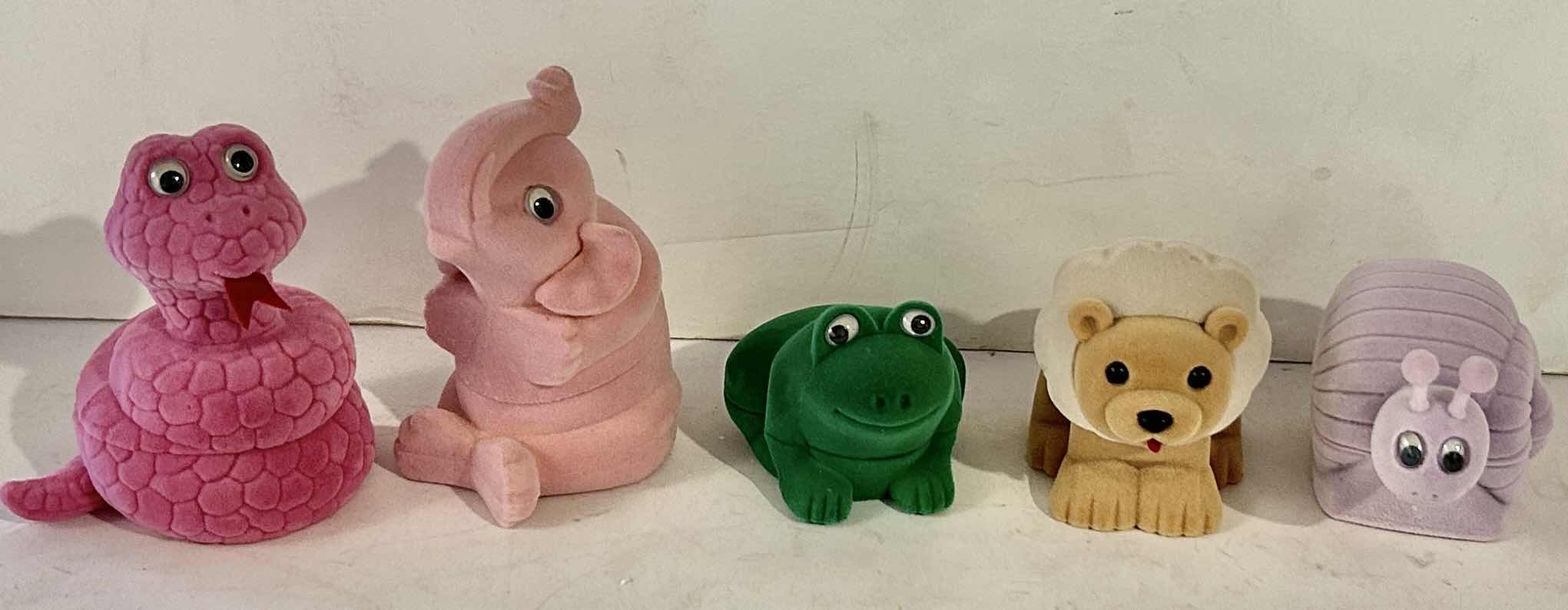 Photo 1 of 5- NOVELTY ANIMAL SHAPED TRINKET BOXES WITH MATCHING NECKLACES.
