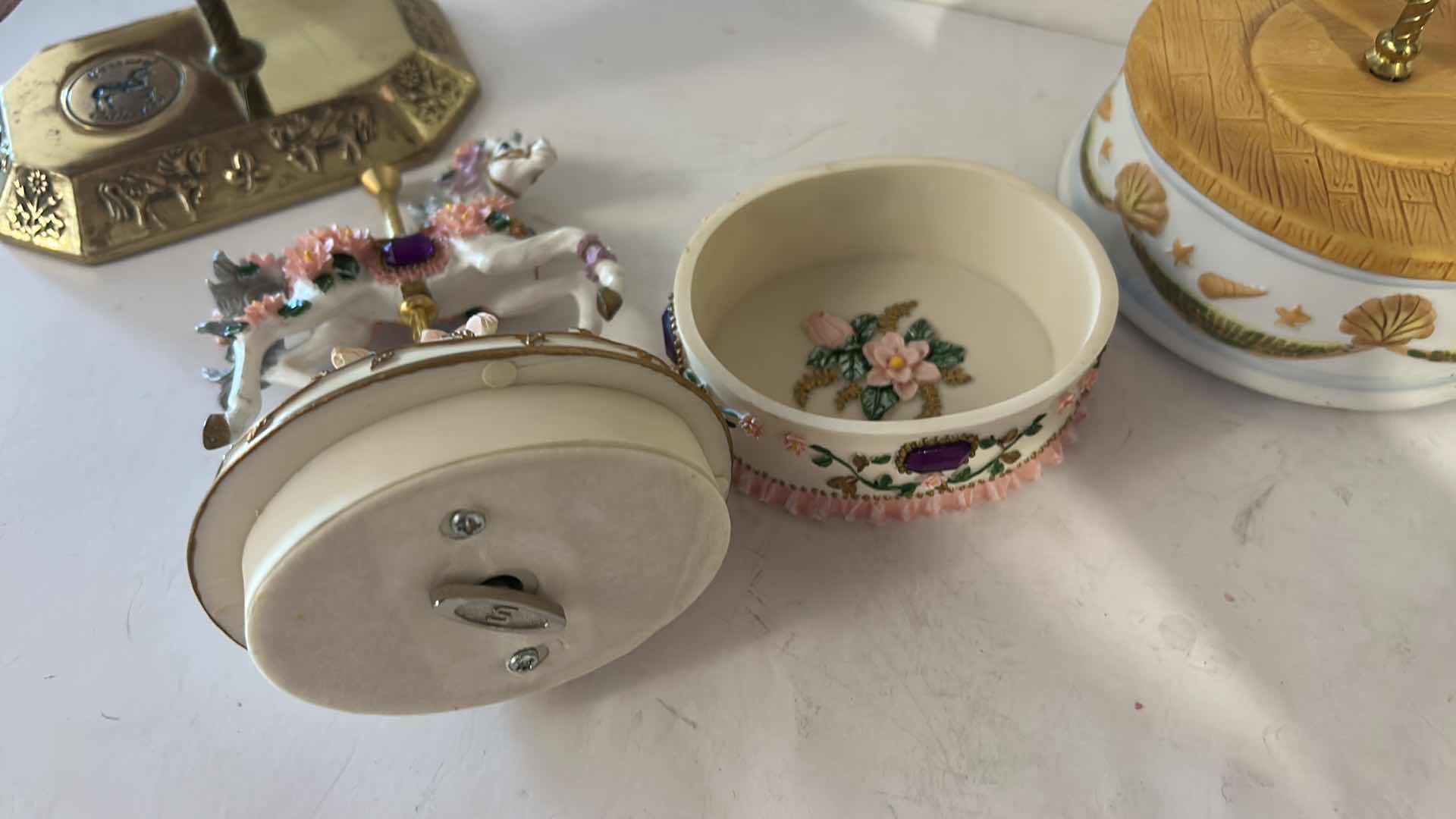 Photo 1 of 4 CAROUSEL HORSE FIGURINES AND MUSIC BOXES