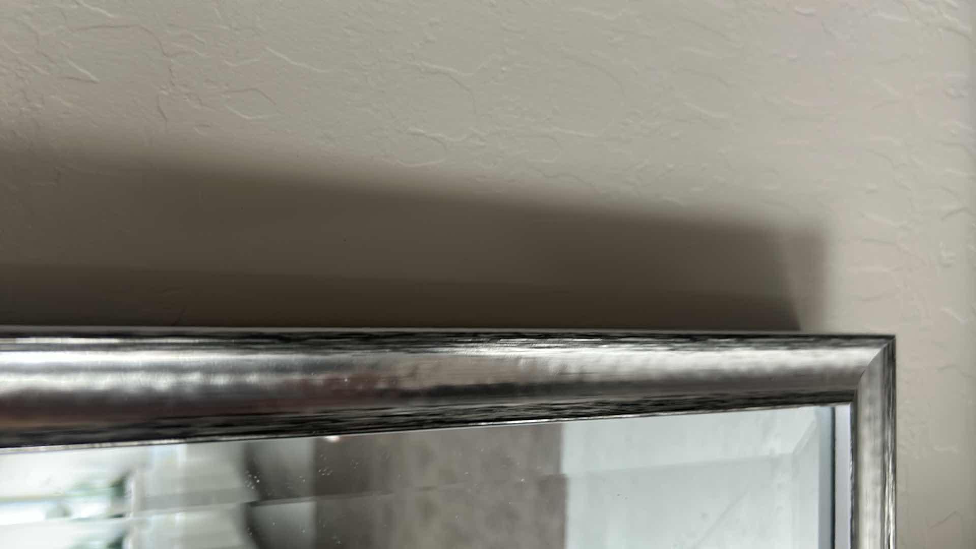 Photo 1 of SILVER FRAMED WALL MIRROR 15"X 37"