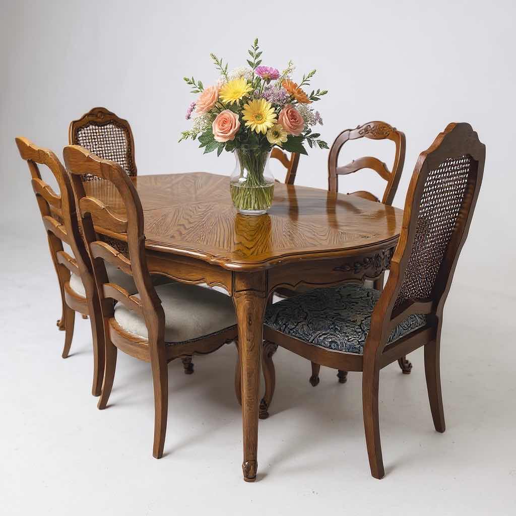 Photo 1 of THOMASVILLE FRENCH COUNTRY WALNUT DINING TABLE 71”x35” H30” W. 2 EXTENSIONS 20”x46”-TABLE ONLY-CHAIRS SOLD SEPARATELY