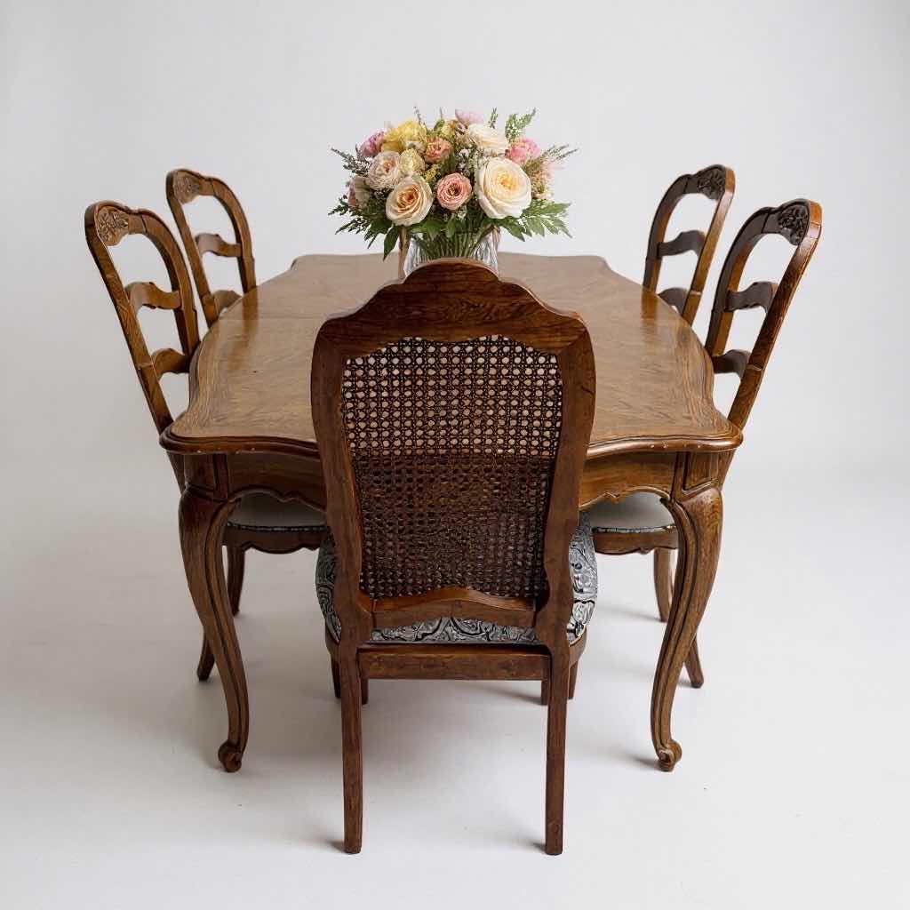Photo 1 of THOMASVILLE FRENCH COUNTRY WALNUT DINING TABLE 71”x35” H30” W. 2 EXTENSIONS 20”x46”-TABLE ONLY-CHAIRS SOLD SEPARATELY