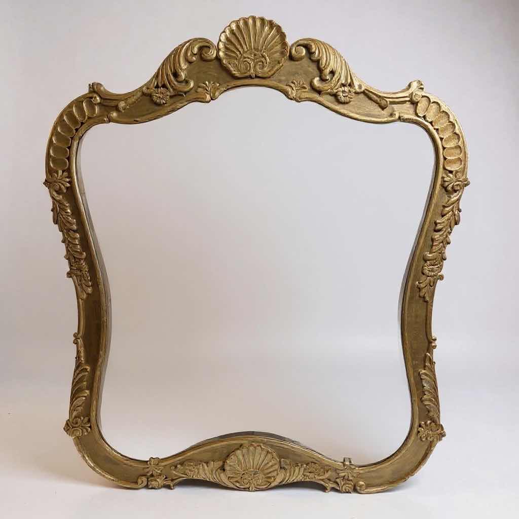 Photo 1 of HEAVY ORNATE GOLD FRAMED WALL MIRROR 44”x52”