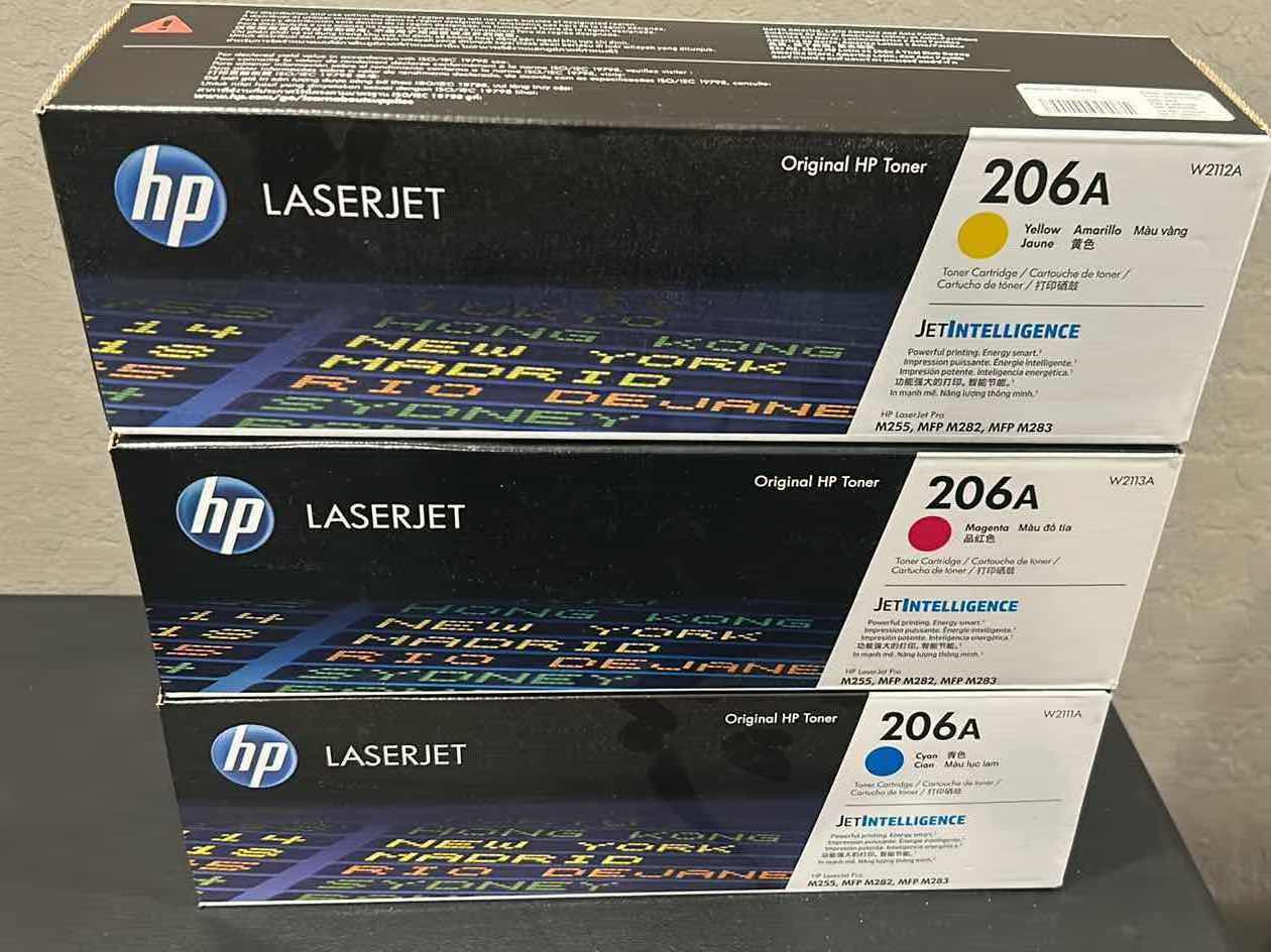Photo 1 of 3 HP LASER JET CARTRIDGES 206A