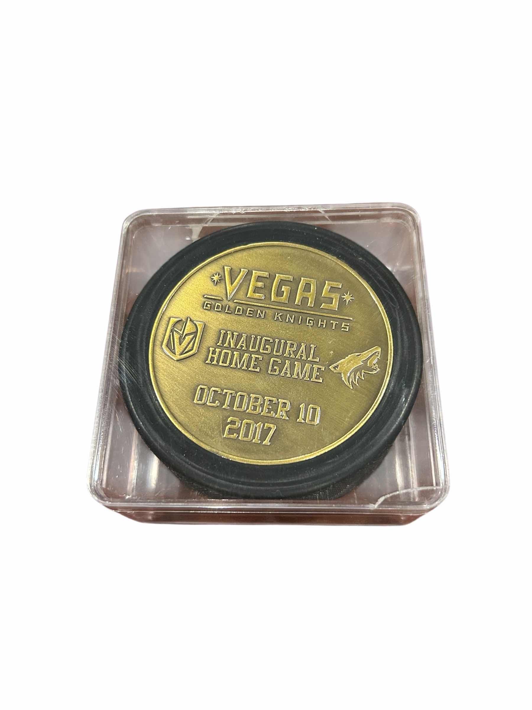 Photo 1 of VEGAS GOLDEN KNIGHTS INAUGURAL 2017 GAME PUCK