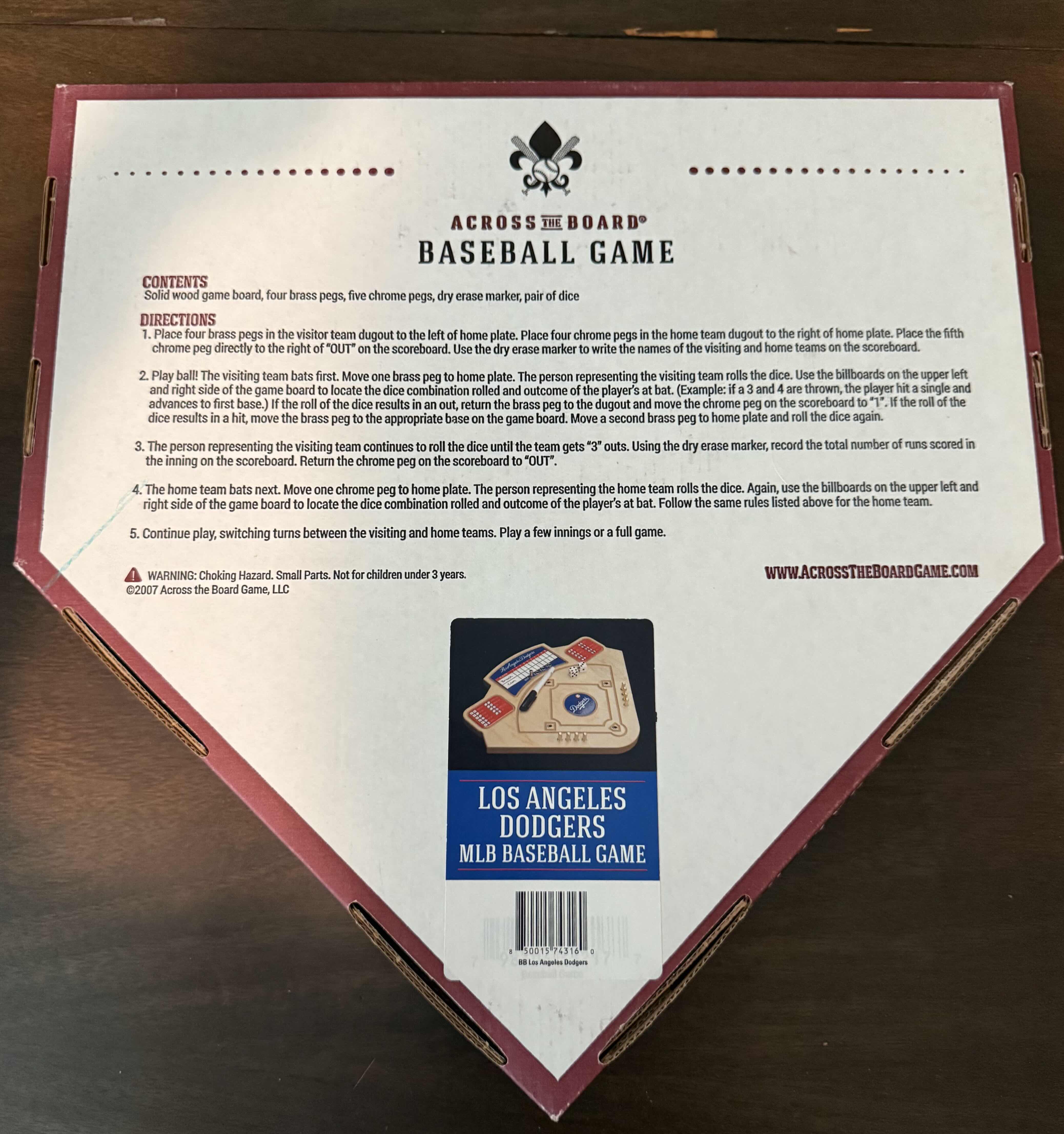 Photo 1 of UNCOMMON GOODS ACROSS THE BOARD “BASEBALL GAME”