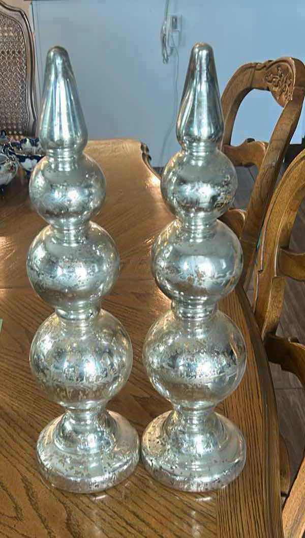 Photo 1 of 2 MERCURY GLASS  DECOR ITEMS H20”