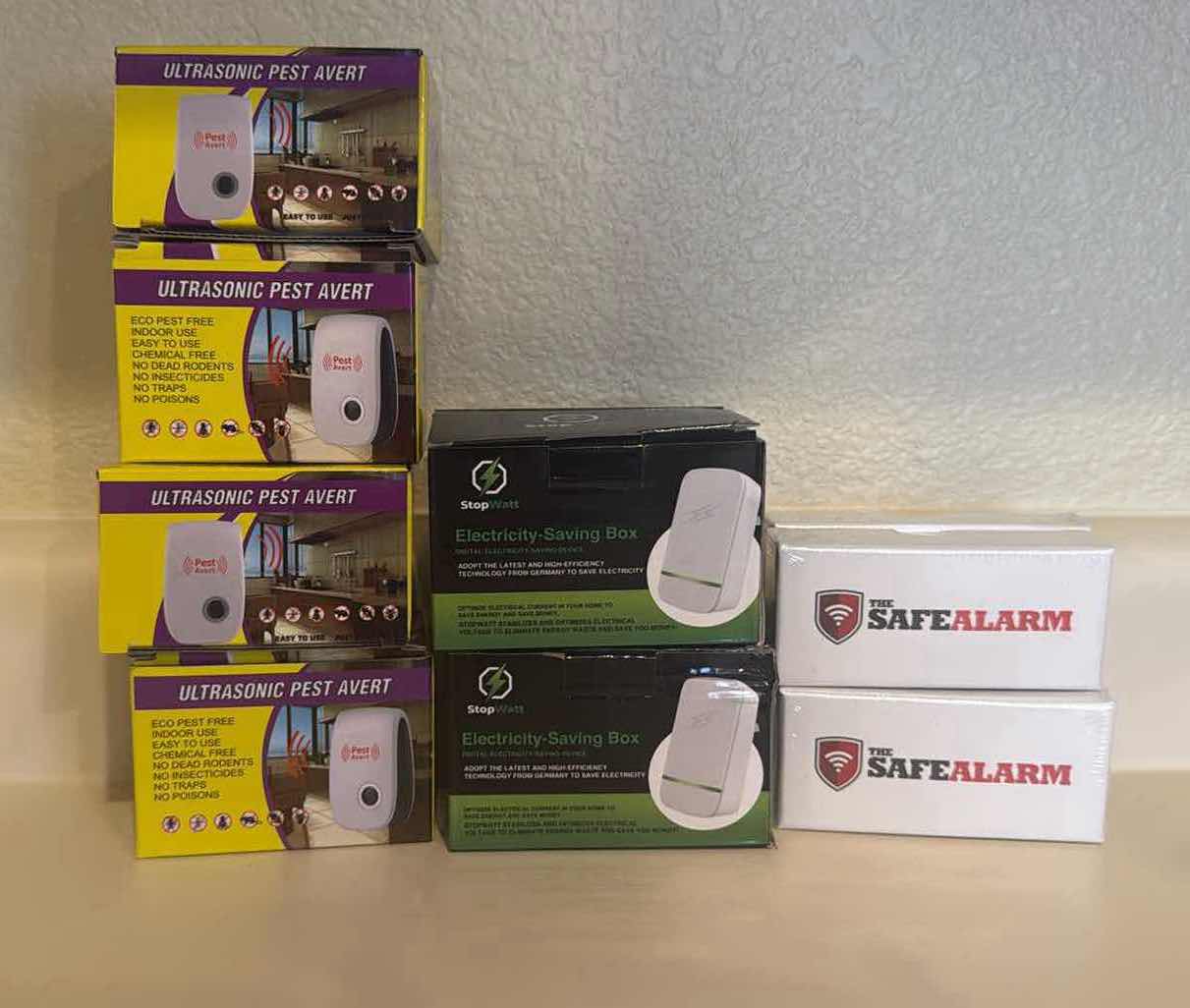Photo 1 of 4-ULTRASONIC PEST AVERT, 2 ELECTRONIC SAVING BOX, 4-TGE SAFE ALARM