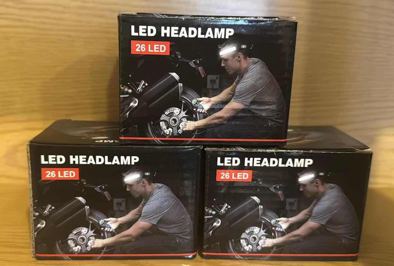 Photo 1 of 3-NIB 26 LED HEADLAMP
