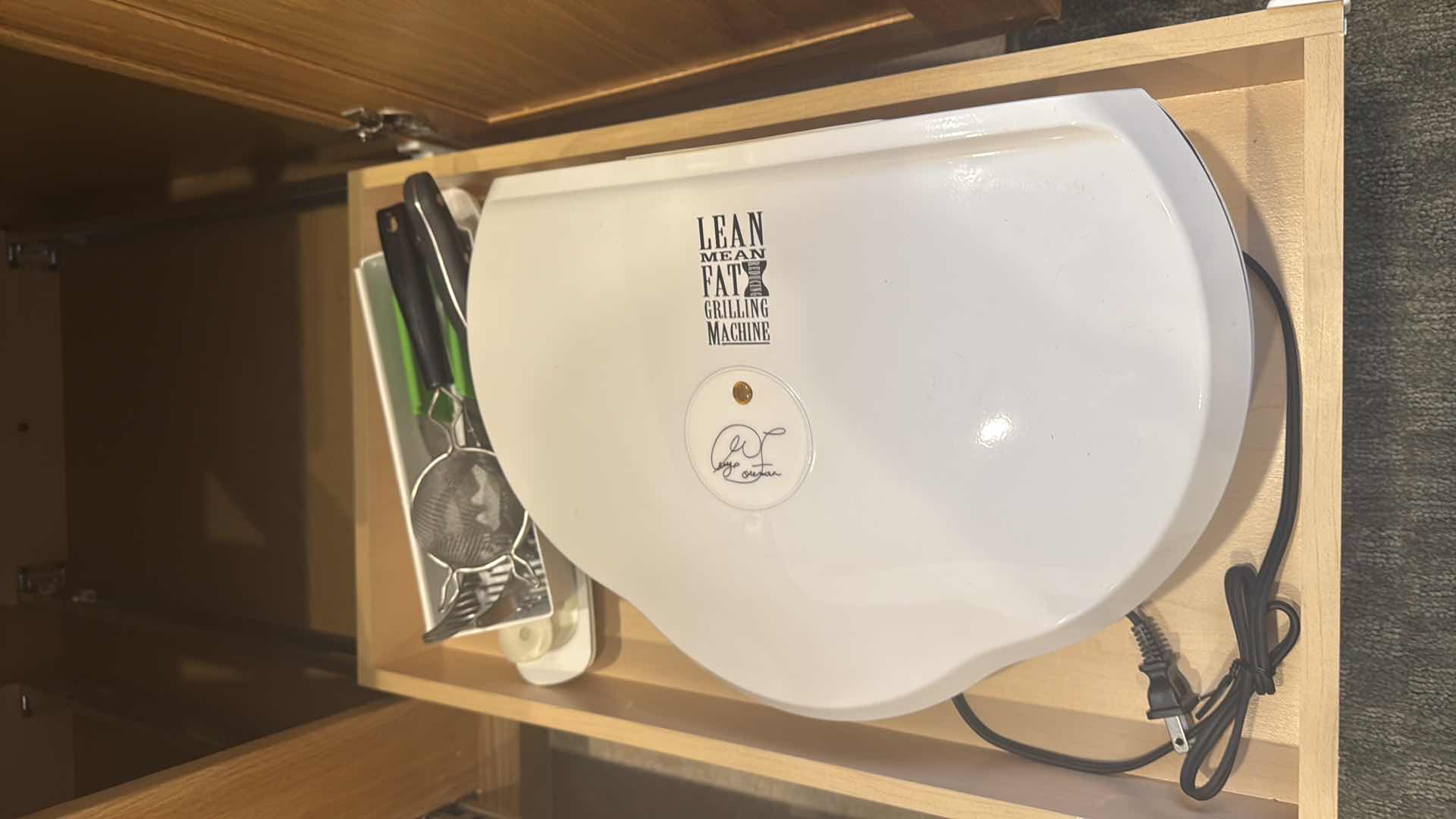 Photo 1 of CONTENTS OF KITCHEN CABINETS-COOKWARE, BLENDER, GEORGE FORMAN GRILL