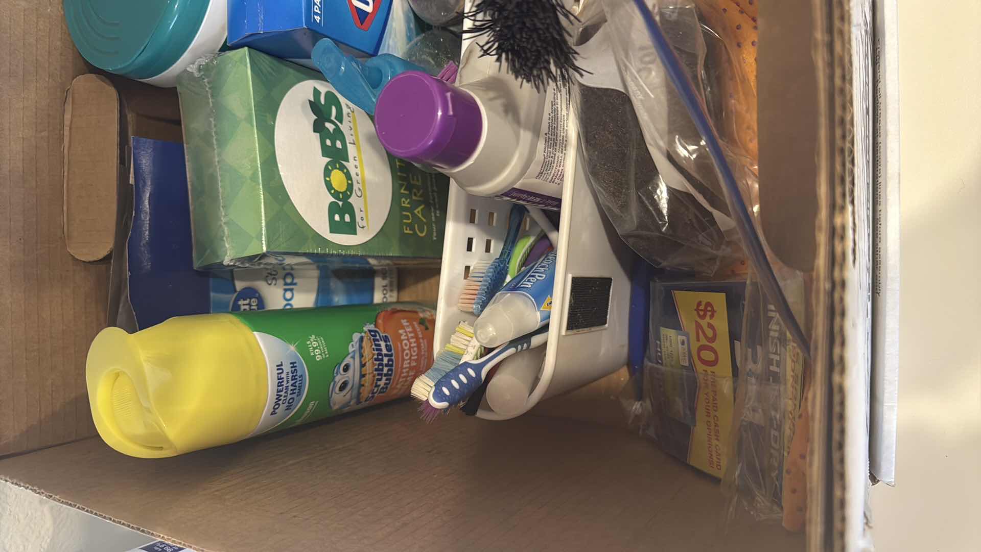 Photo 1 of BOX W CLEANING SUPPLIES