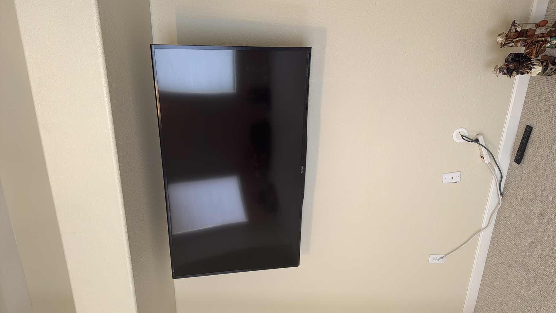 Photo 1 of 60” SHARP HDMI FLAT SCREEN TV W WALL MOUNT & REMOTE