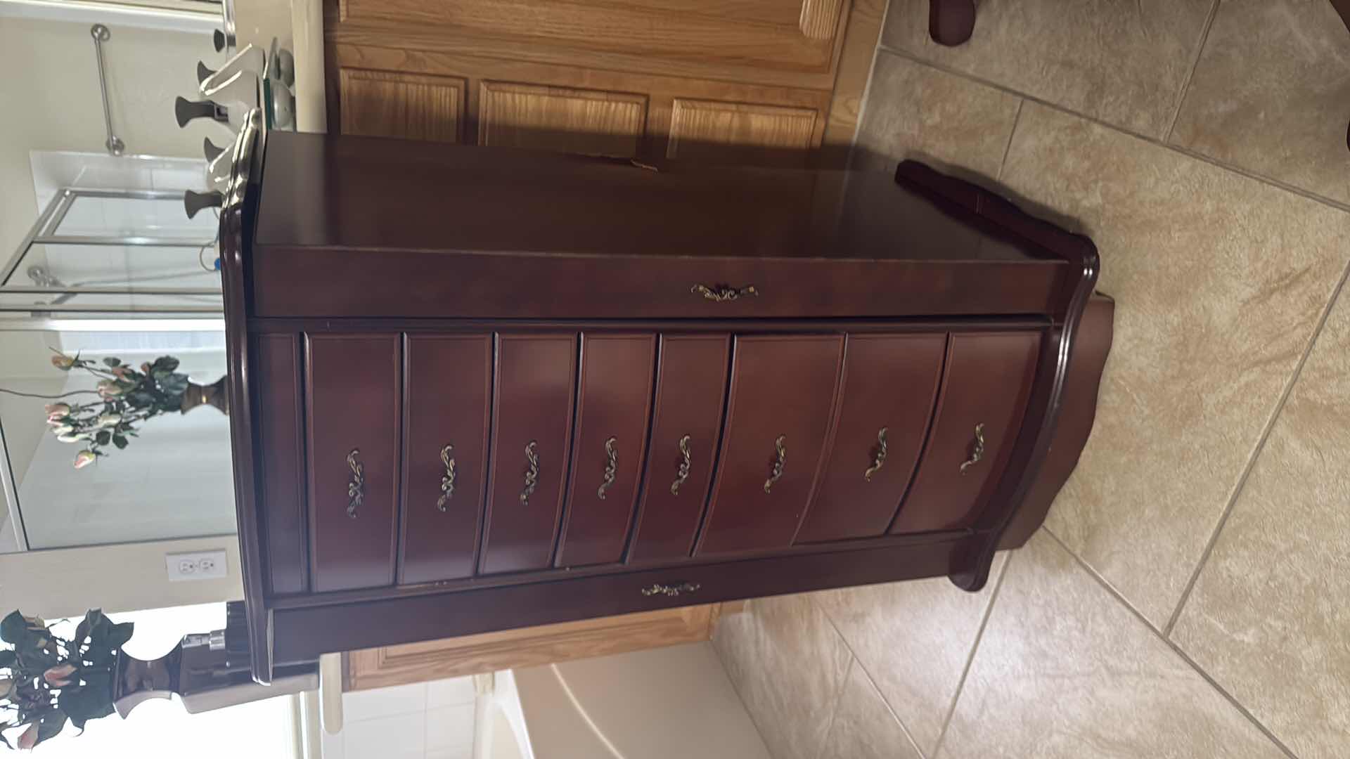 Photo 1 of MAHOGANY JEWELRY CABINET 18” x 15” H34”