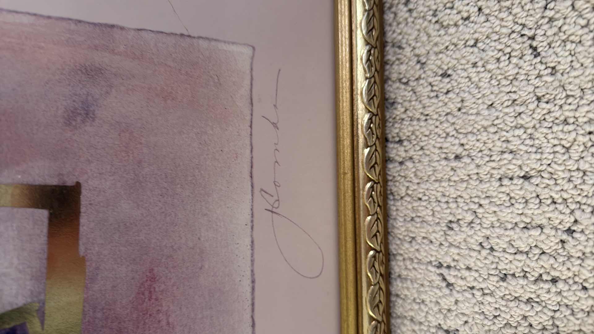 Photo 1 of FRAMED "FLORAL VASE" ARTWORK-ARTIST SIGNED 24” x 30”