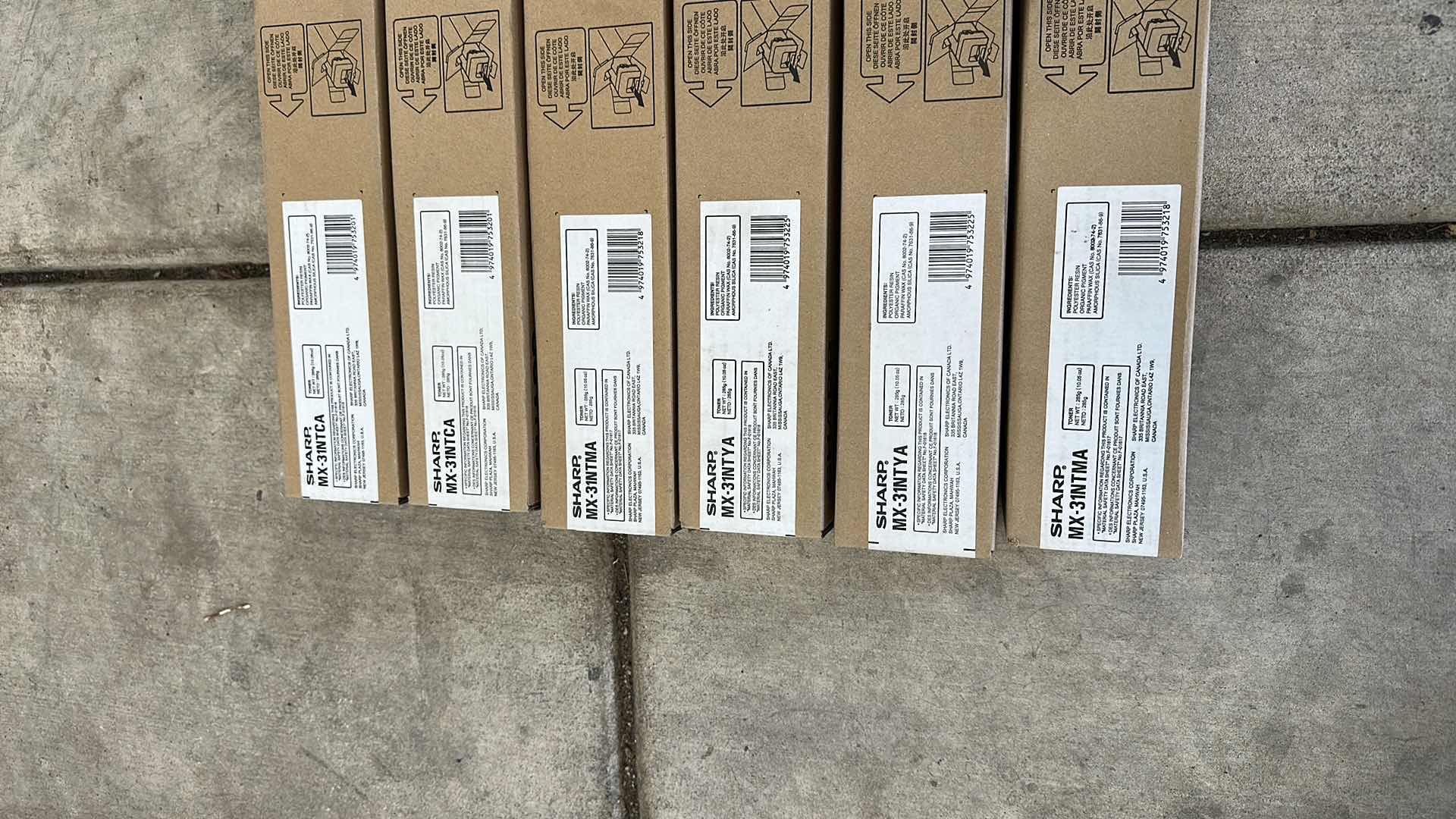 Photo 1 of 6 NIB SHARP INK CARTRIDGES MX31NTCA