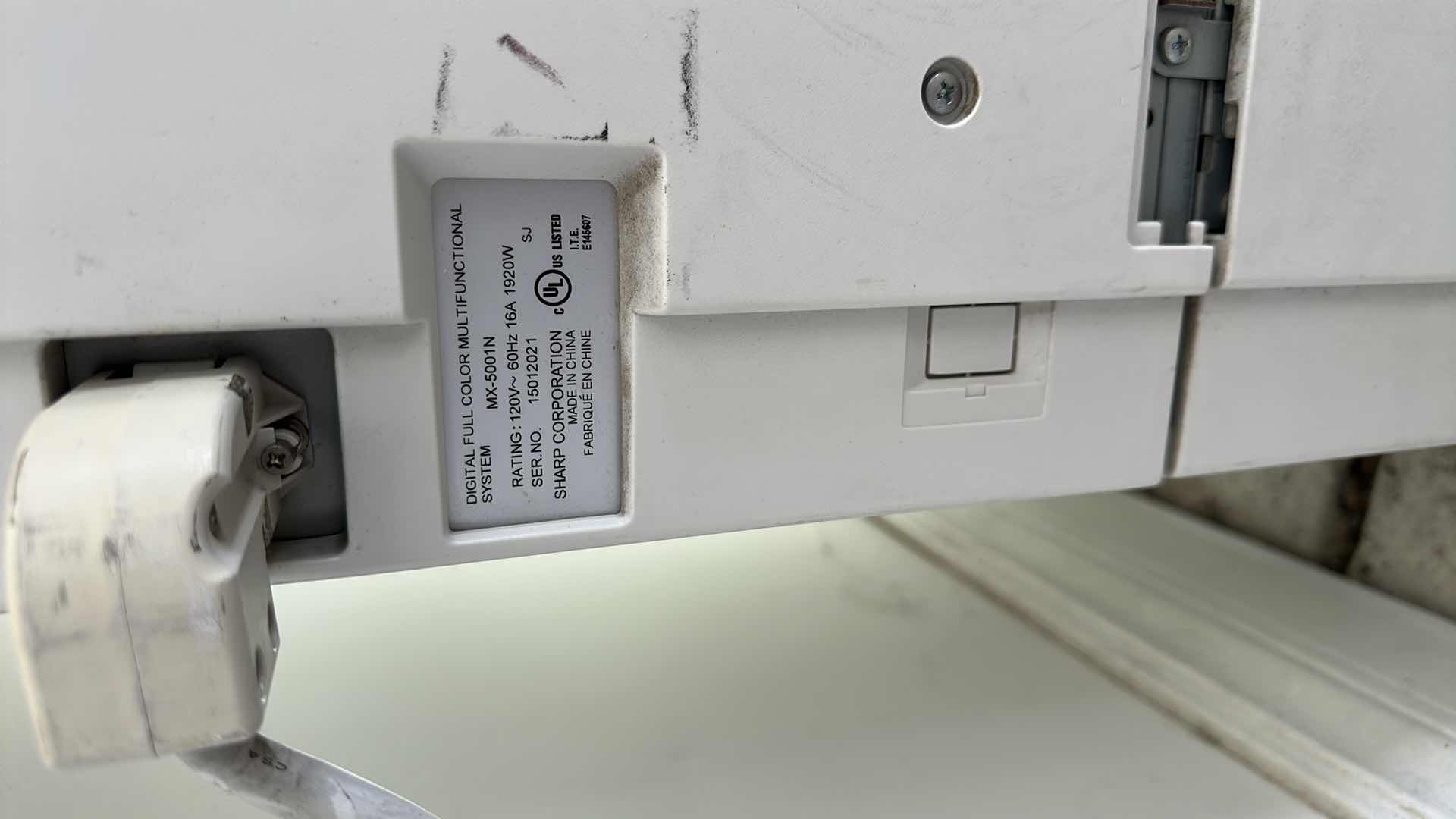 Photo 1 of SHARP MX5001N COLOR MULTIFUNCTION PRINTER/COPIER SYSTEM