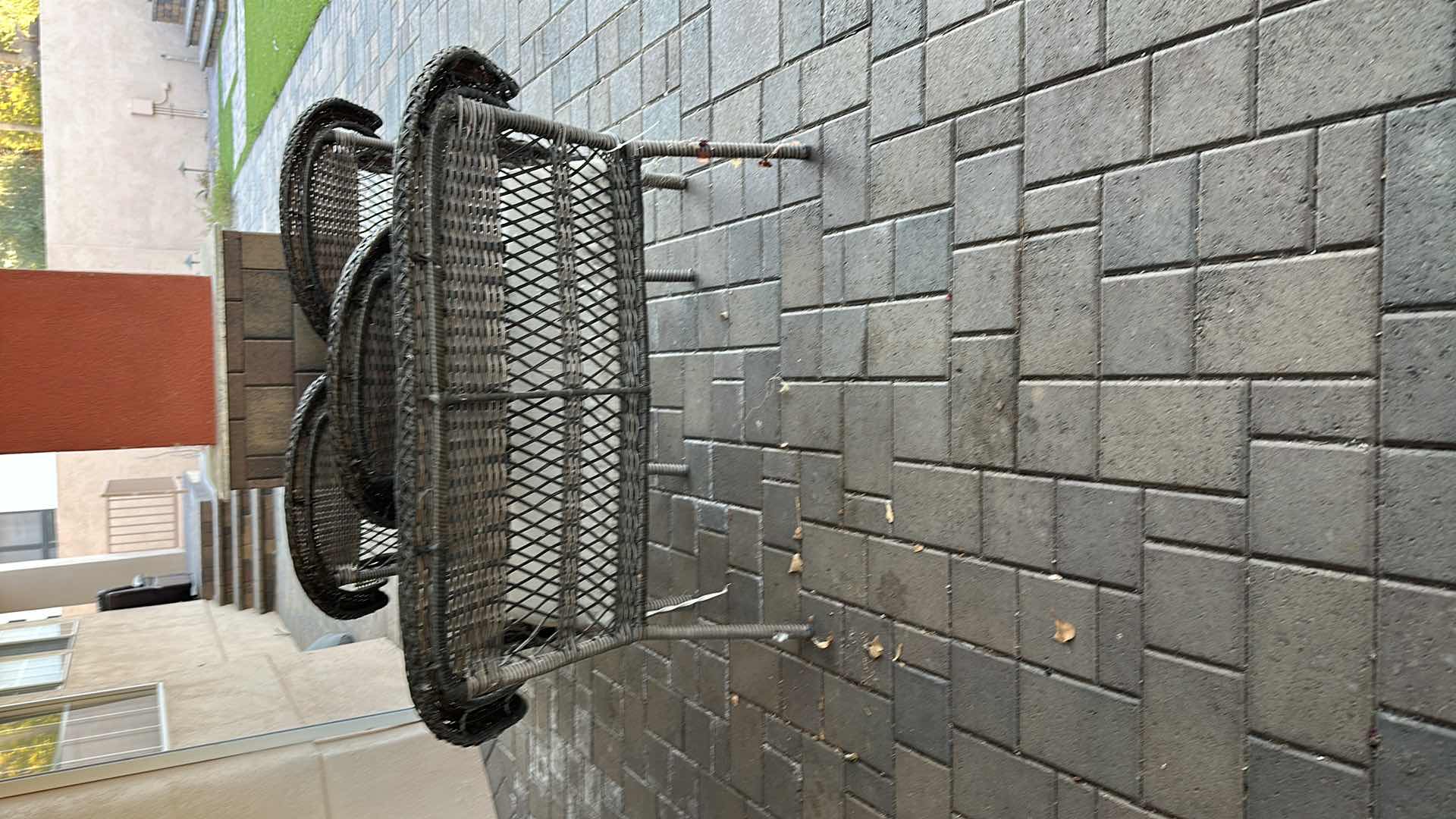 Photo 1 of 4PCS- RATTAN PATIO FURNITURE (LOVE SEAT W 3 ARM CHAIRS)