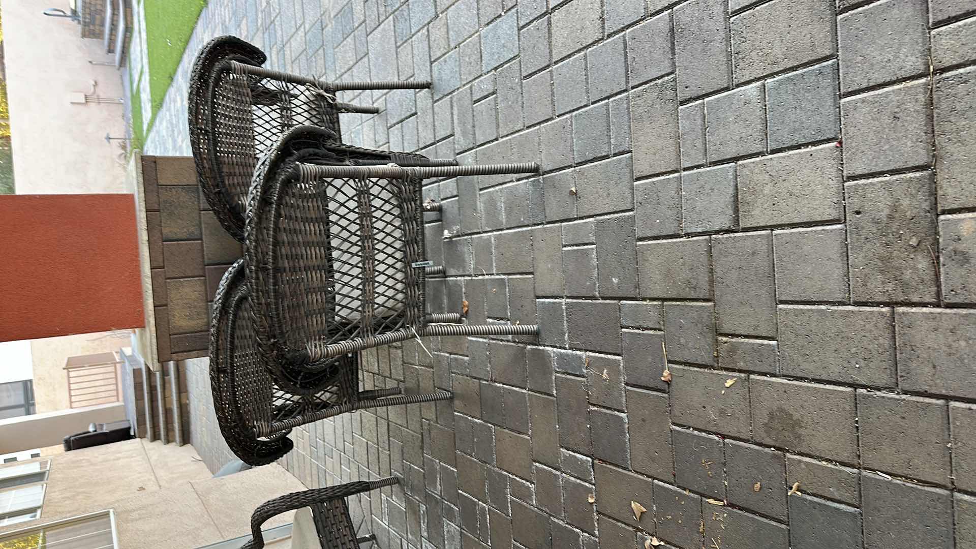 Photo 1 of 4PCS- RATTAN PATIO FURNITURE (LOVE SEAT W 3 ARM CHAIRS)