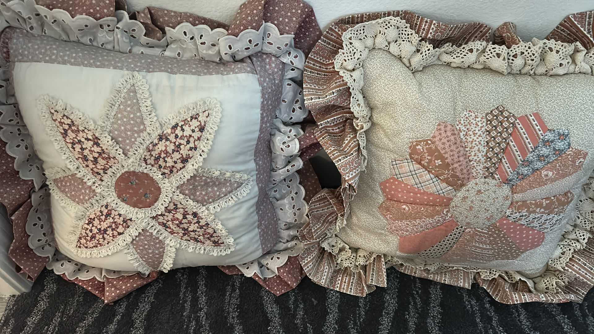 View 2 of 3 - DECORATIVE QUILTED PILLOWS 17"X 18"