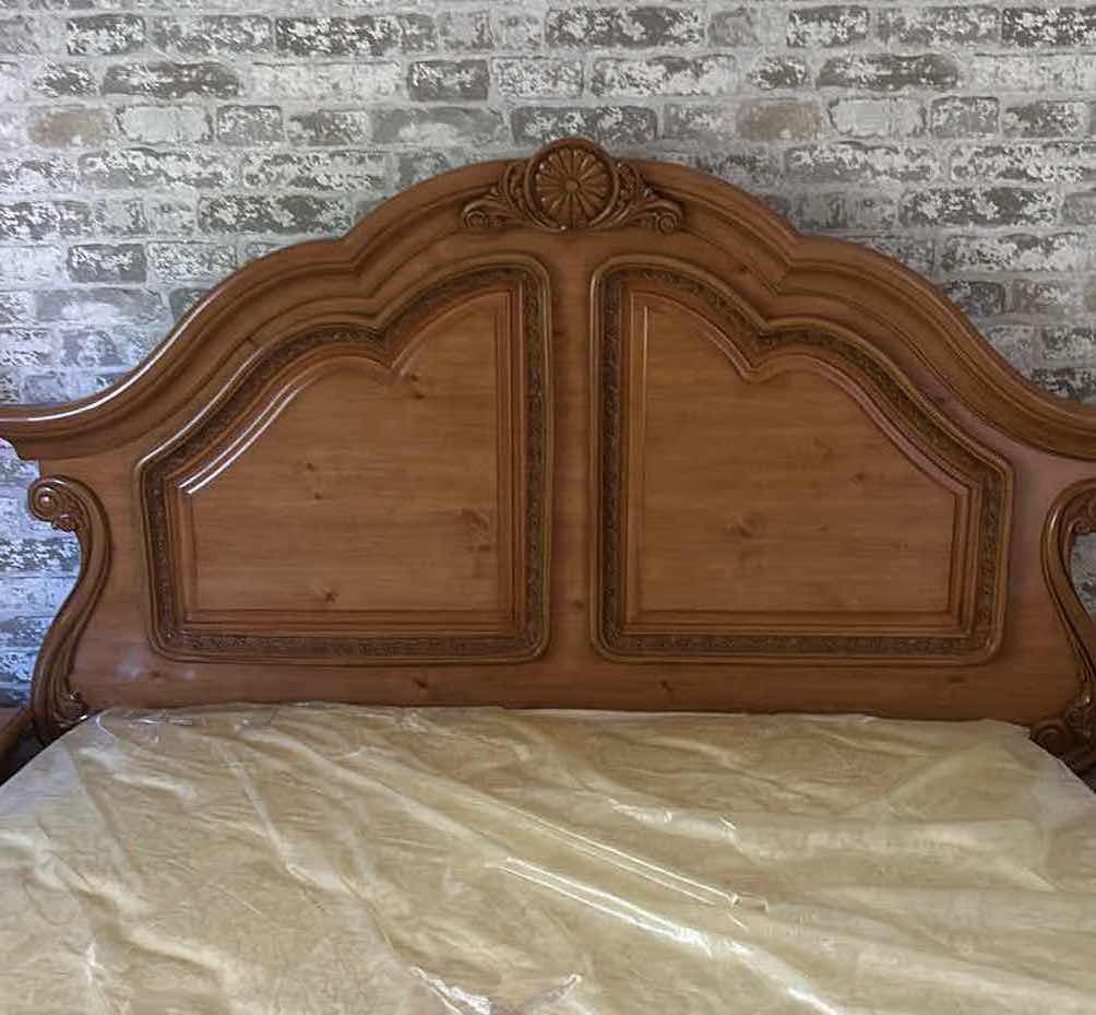 Photo 1 of BARROW OAK QUEEN HEADBOARD FOOTBOARD MATTRESS SOLD SEPARATLY